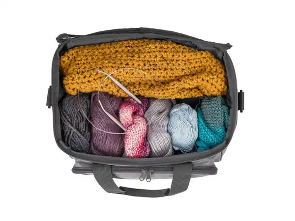 Bild 3 von TOPMOVE® Aufbewahrungstasche Strickzubehör / Nähmaschinen Trolley (Aufbewahrungstasche grau)