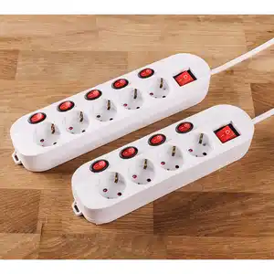 Powertec Electric Einzeln schaltbare Steckdosenleiste 4-fach oder 5-fach