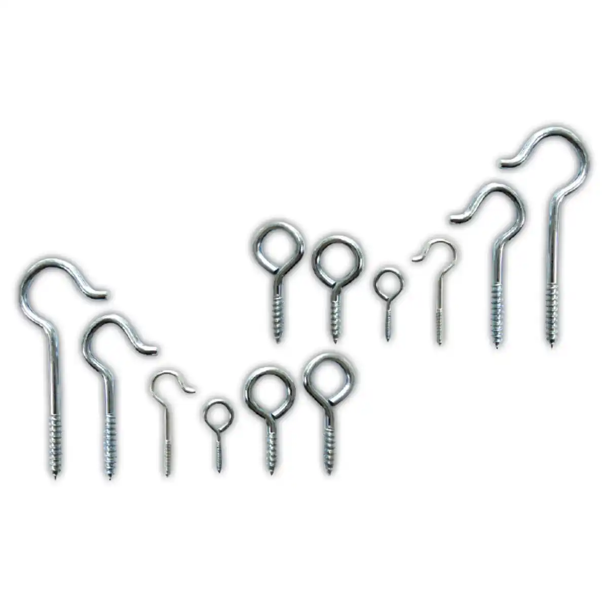 Bild 1 von Kraft Werkzeuge Haken- und Ösen-Sortiment 151-tlg.