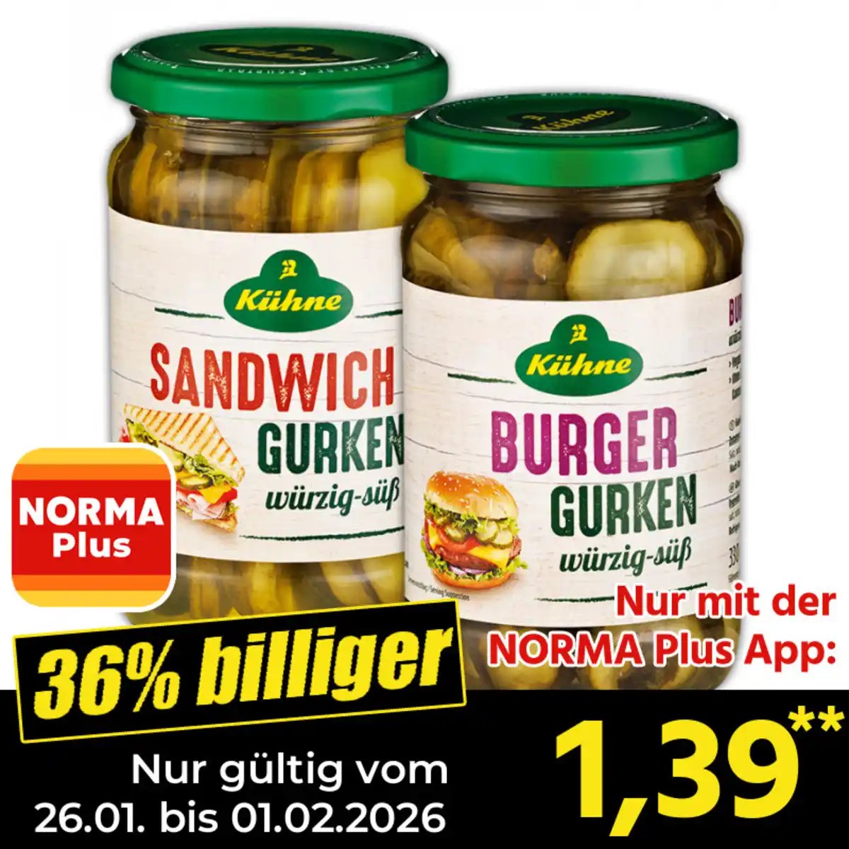 Bild 1 von Kühne Burger-/ Sandwich Gurken