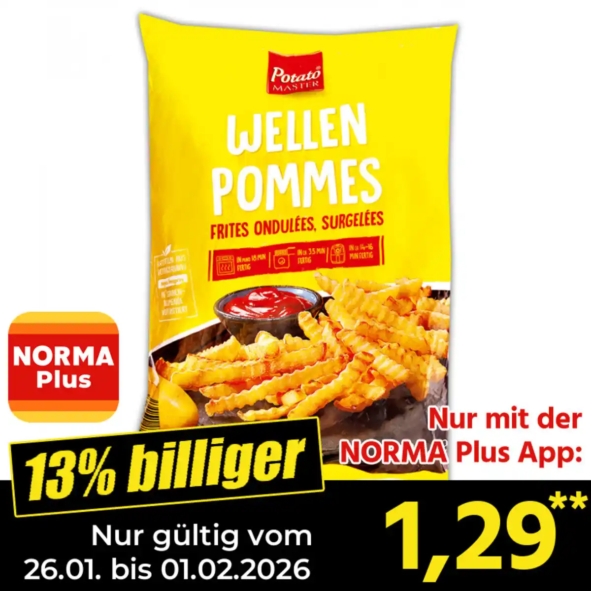 Bild 1 von Potato Master Wellen Pommes