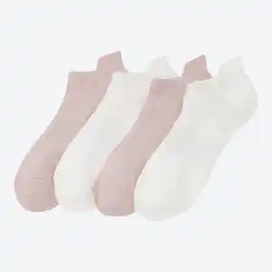 Damen-Sneaker-Socken mit Fersenschutz, 4er-Pack