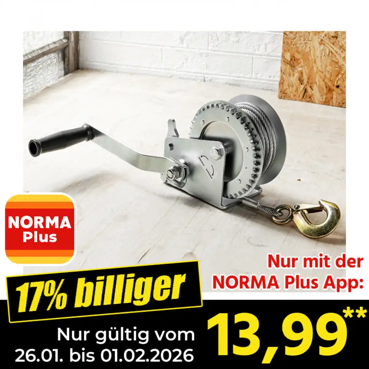 Bild 1 von Kraft Werkzeuge Handseilwinde