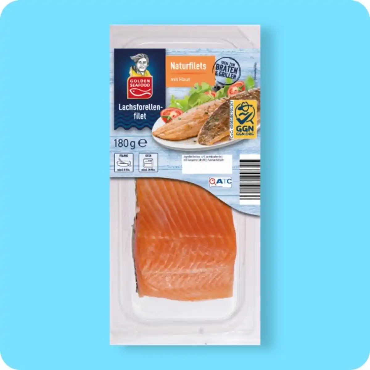 Bild 1 von GOLDEN SEAFOOD Lachsforellenfilet, Naturfilets