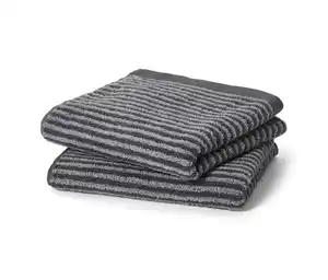 2 hochwertige Handtücher, anthrazit