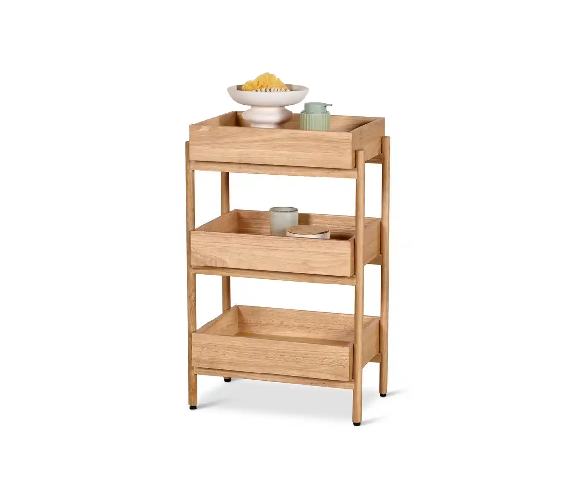 Bild 1 von Standregal aus Massivholz mit 3 Fächern