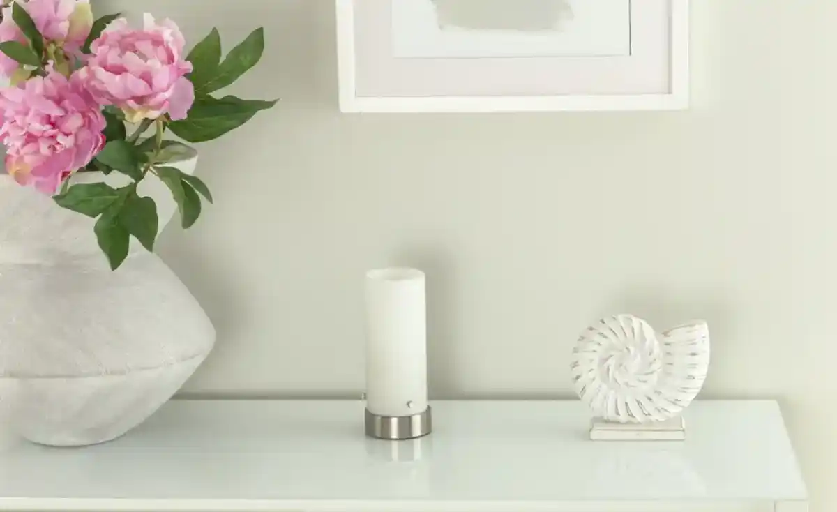 Bild 3 von KHG Tischleuchte, 1-flammig, Glaszylinder Weiß