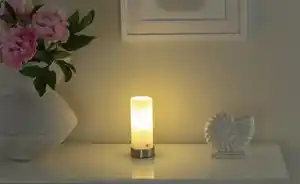 KHG Tischleuchte, 1-flammig, Glaszylinder Weiß