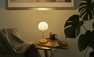 KHG LED-Tischleuchte, 1-flammig, messingfarben mit Touchdimmer