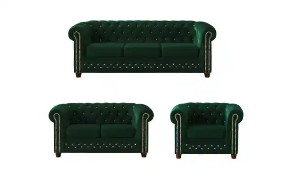 Bild 2 von S-STYLE Chesterfield Polstergarnitur 3+2+1 Cleo Blink