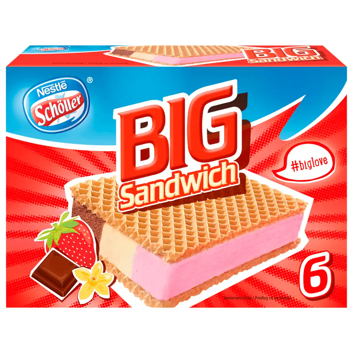 Bild 1 von Nestlé Schöller Eis Big Sandwich 6 Stück