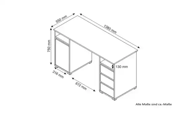 Bild 4 von by Living Schreibtisch Lobo