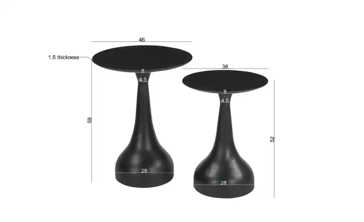 Bild 2 von Beistelltisch Black Smooth