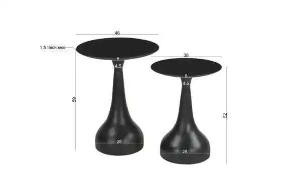 Bild 2 von Beistelltisch Black Smooth