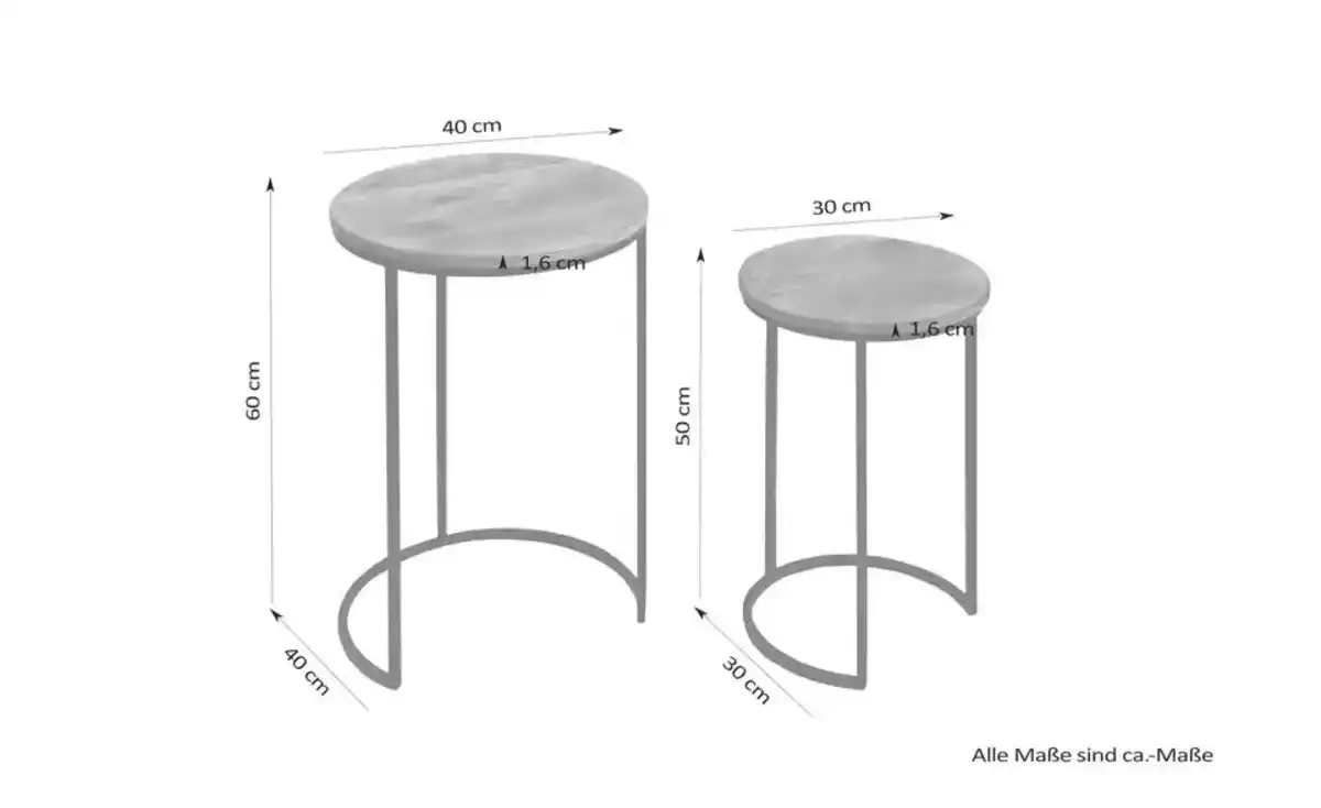 Bild 4 von by Living Beistelltisch 2er-Set Jaron
