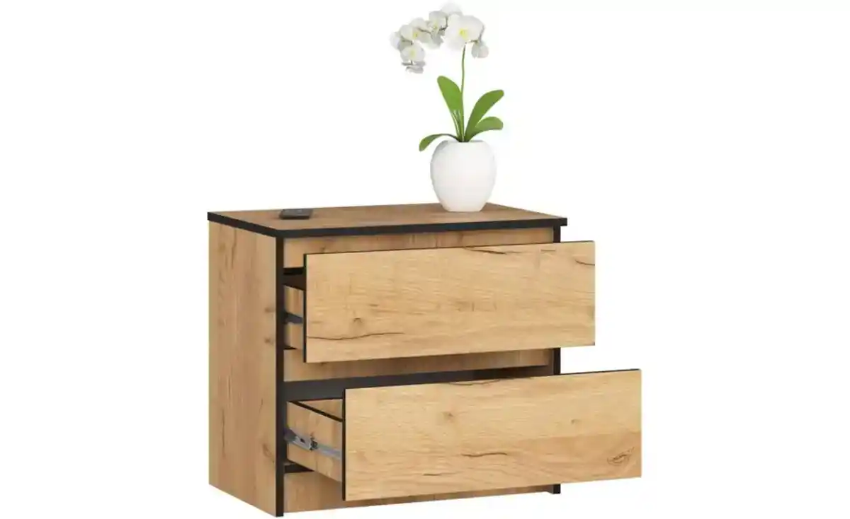 Bild 4 von Nachttisch mit 2 Schubladen Kaia
