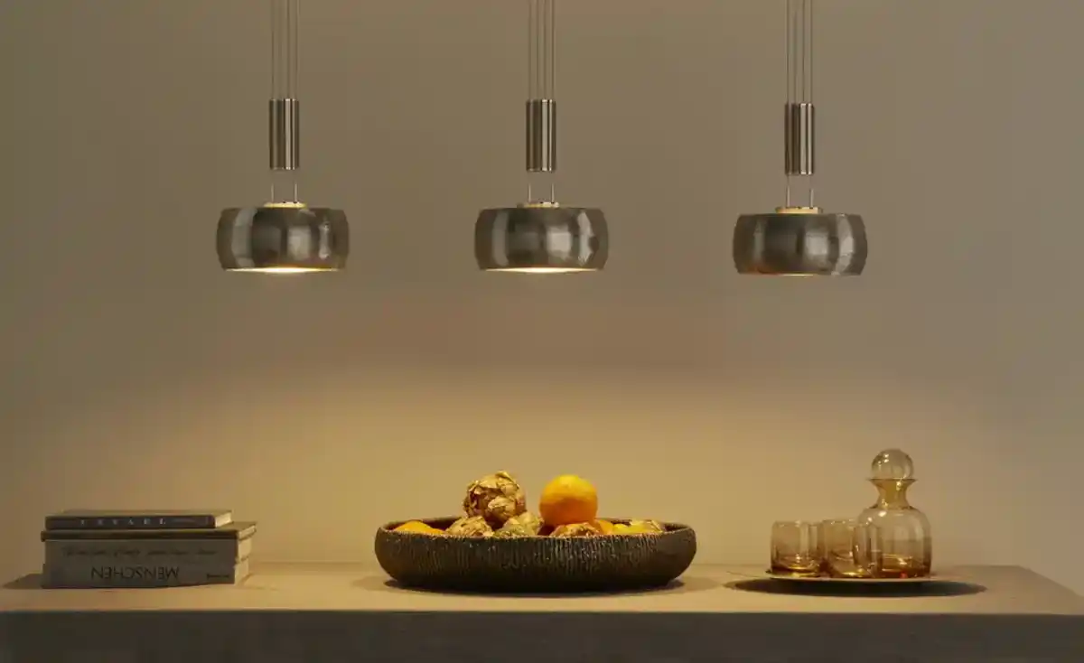 Bild 1 von Fischer-Honsel LED-Pendelleuchte, 3-flammig, Schirme Nickel-matt antik