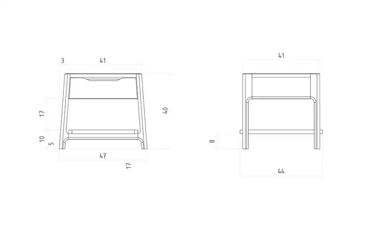 Bild 4 von Nachttisch mit 1 Fach, 1 Schub