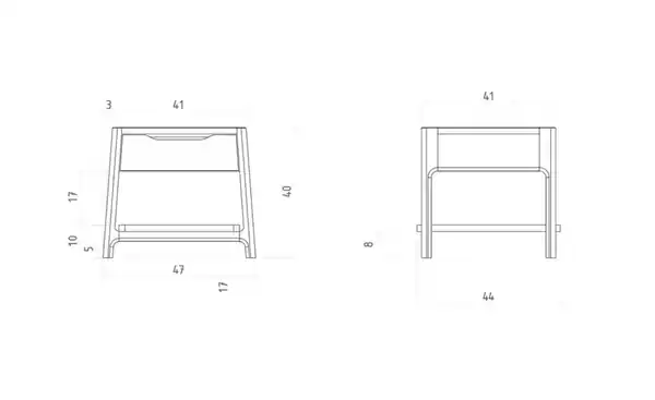 Bild 4 von Nachttisch mit 1 Fach, 1 Schub
