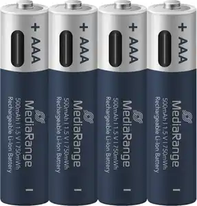MEDIARANGE Akkus AAA, 4-St.-Packg.