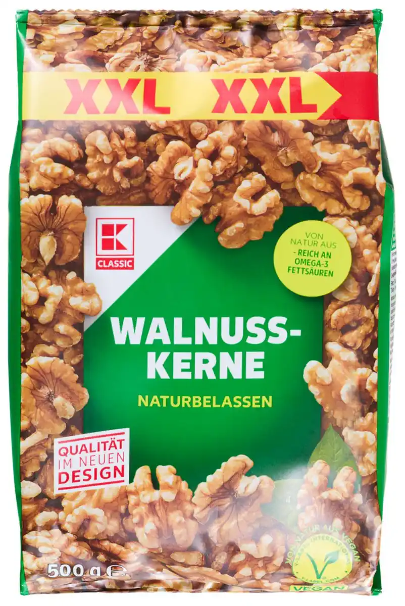 Bild 1 von K-CLASSIC Walnusskerne XXL, 500-g-Großpackg.