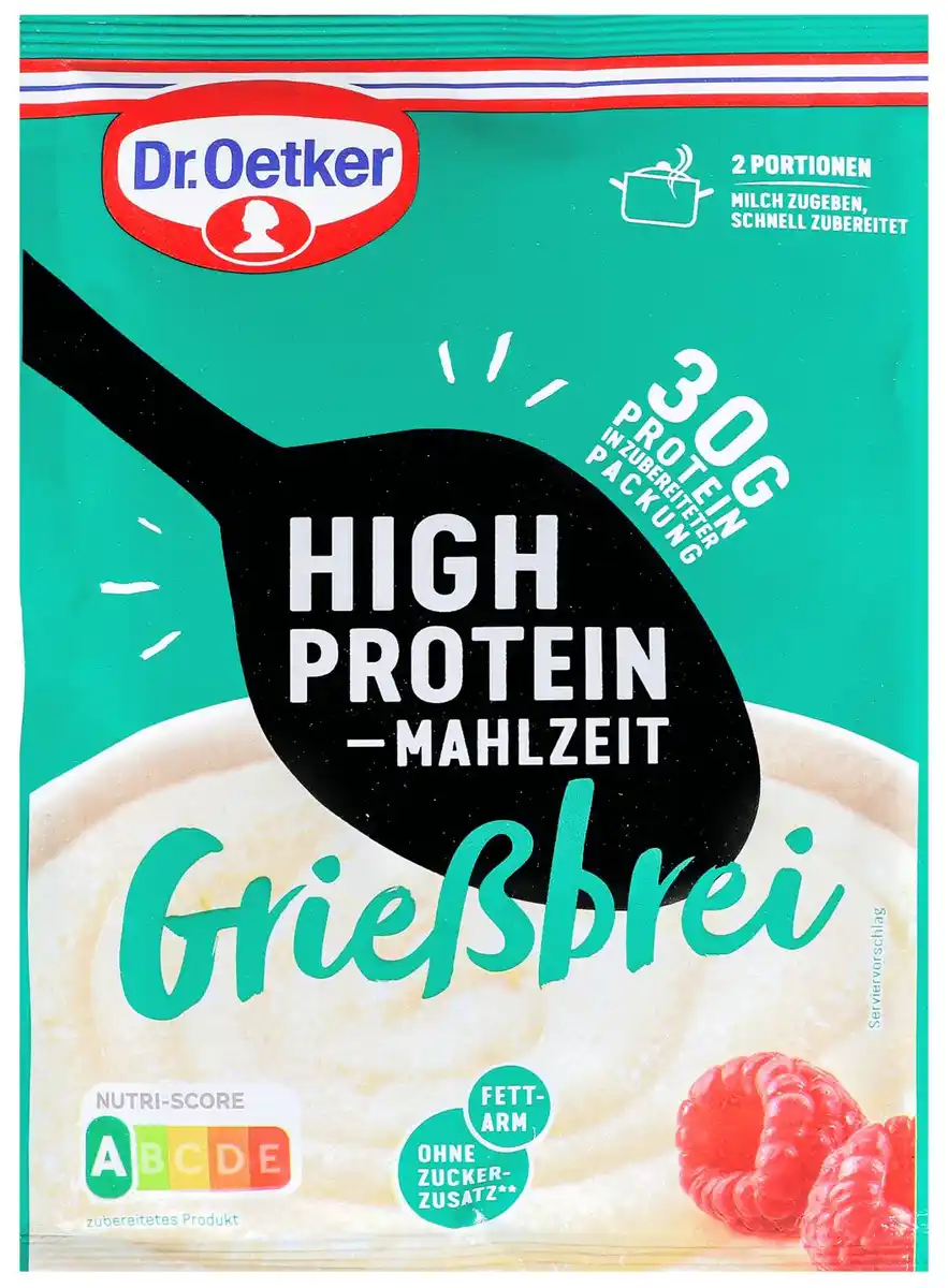 Bild 1 von DR. OETKER High-Protein-Mahlzeit Grießbrei, 95-g-Packg.