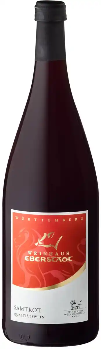 Bild 1 von WEINHAUS EBERSTADT oder WINZER VOM WEINSBERGER TAL Samtrot oder Trollinger, 1-l-Fl.