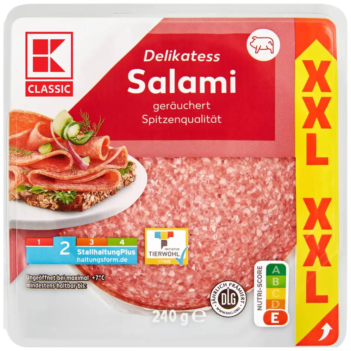 Bild 1 von K-CLASSIC Salami XXL, 240-g-Packg.