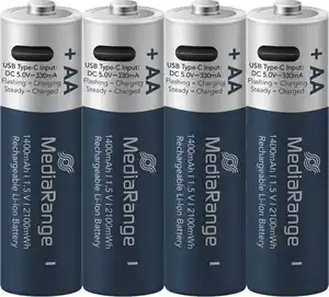 MEDIARANGE Akkus AA, 4-St.-Packg.