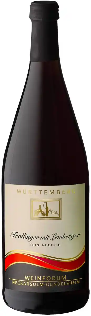 Bild 1 von WEINFORUM NECKARS.-GUNDELSH. Trollinger mit Lemberger Neckarsulmer Scheuerberg, 1-l-Fl.