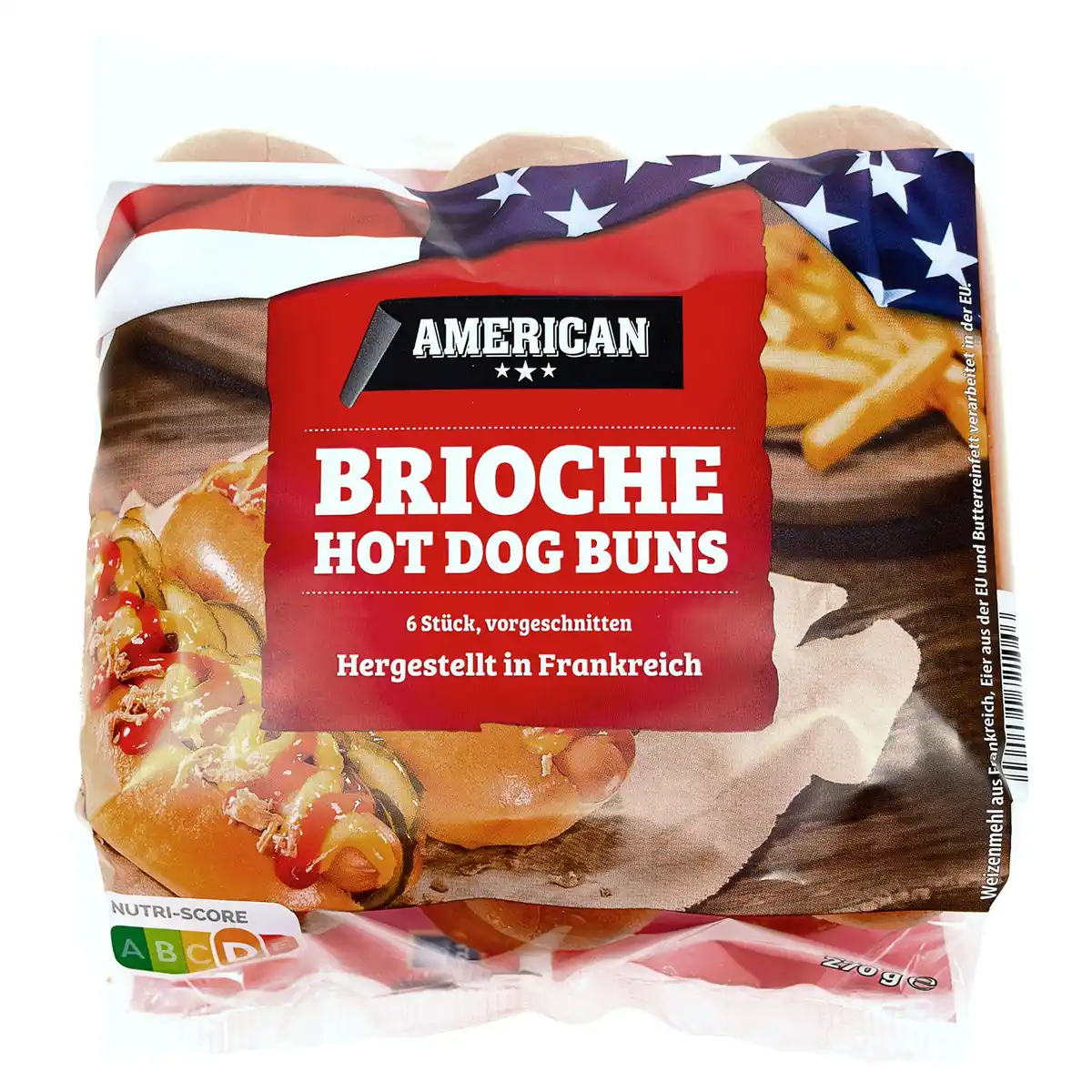 Bild 1 von AMERICAN Brioche Hot Dog Roll 270 g