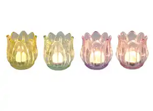 Teelichtglas „Tulpe“ versch. Farben