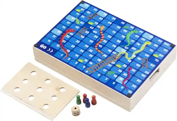 Bild 2 von IDEENWELT Minispiel aus Holz 3in1 Billard