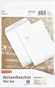 IDEENWELT 10er Set Versandtaschen weiß