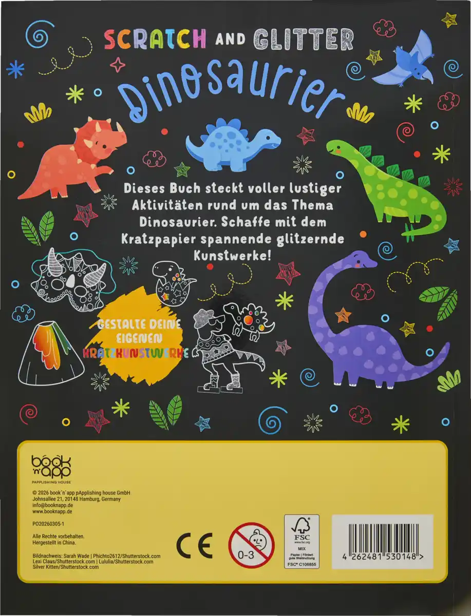 Bild 2 von IDEENWELT Glitzer-Kratzbuch Dinosaurier