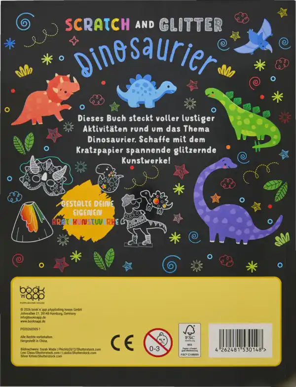 Bild 2 von IDEENWELT Glitzer-Kratzbuch Dinosaurier