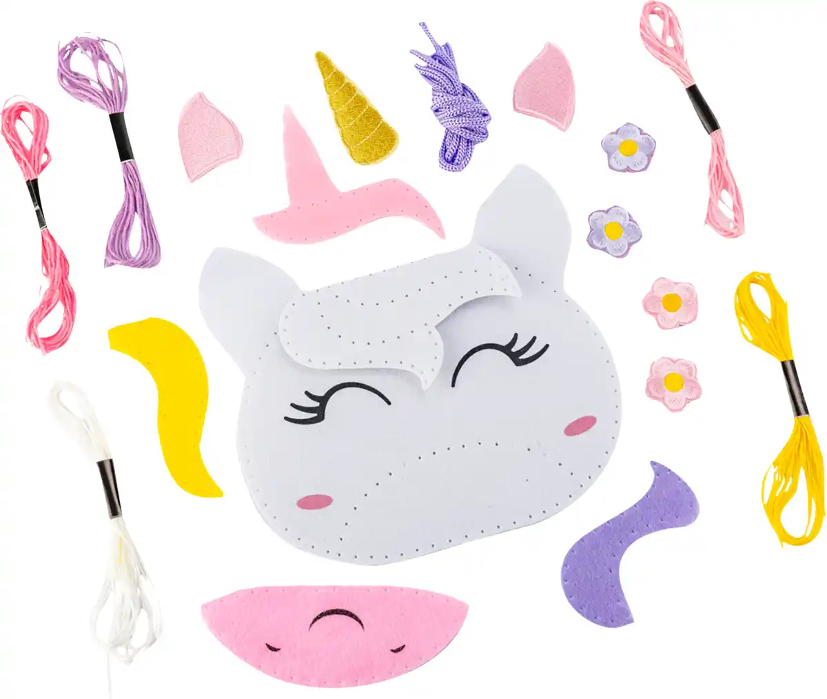 Bild 2 von IDEENWELT Nähset für Kinder Einhorntasche