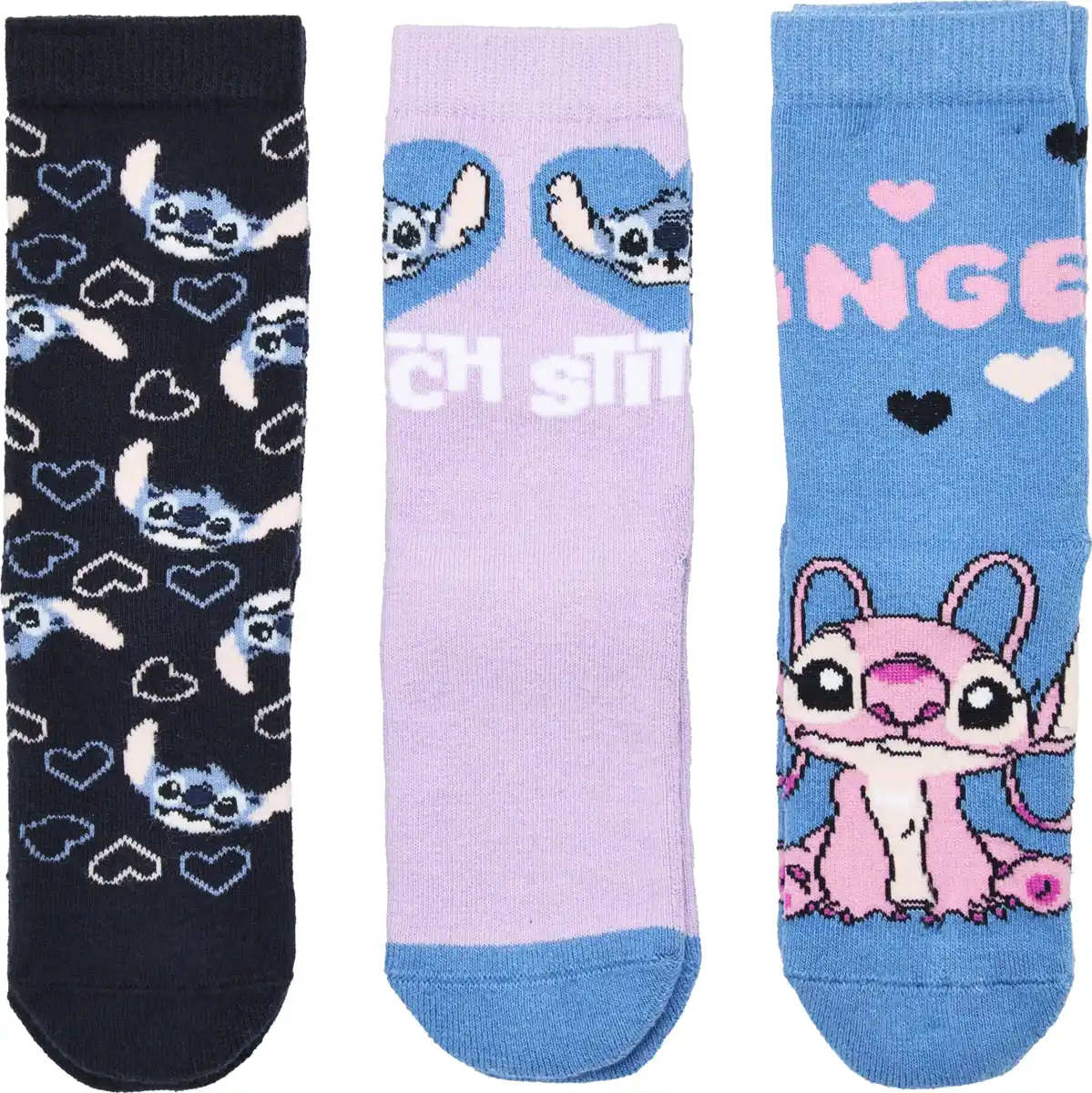 Bild 1 von Disney Stitch Kinder-Socken 3er-Set lila Gr. 27/30