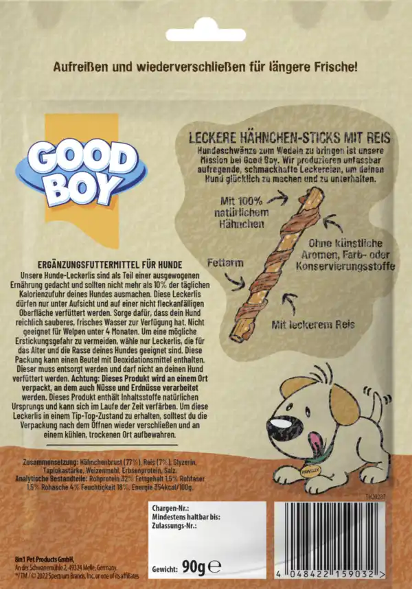 Bild 2 von Good Boy Pawsley Hähnchen-Kausticks mit Reis, 90 g