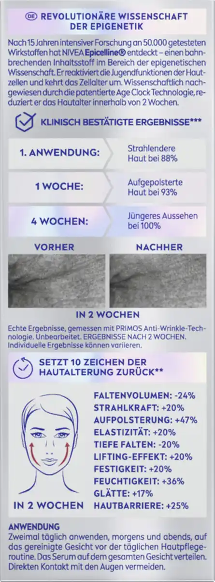 Bild 1 von NIVEA Cellular Epigenetics Verjüngendes Serum, 30 ml