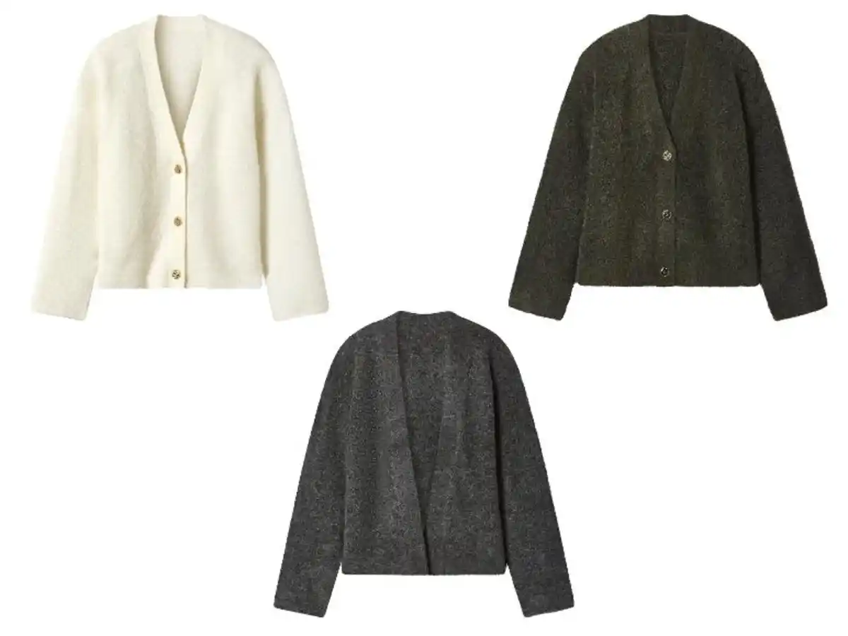 Bild 1 von esmara® Damen Bouclé-Strickcardigan