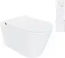 Bild 1 von Adoomo Wand Dusch-WC spülrandlos Tiefspüler weiß inkl. WC Sitz