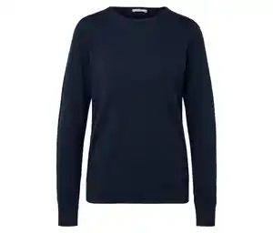 Merino-Feinstrickpullover, dunkelblau