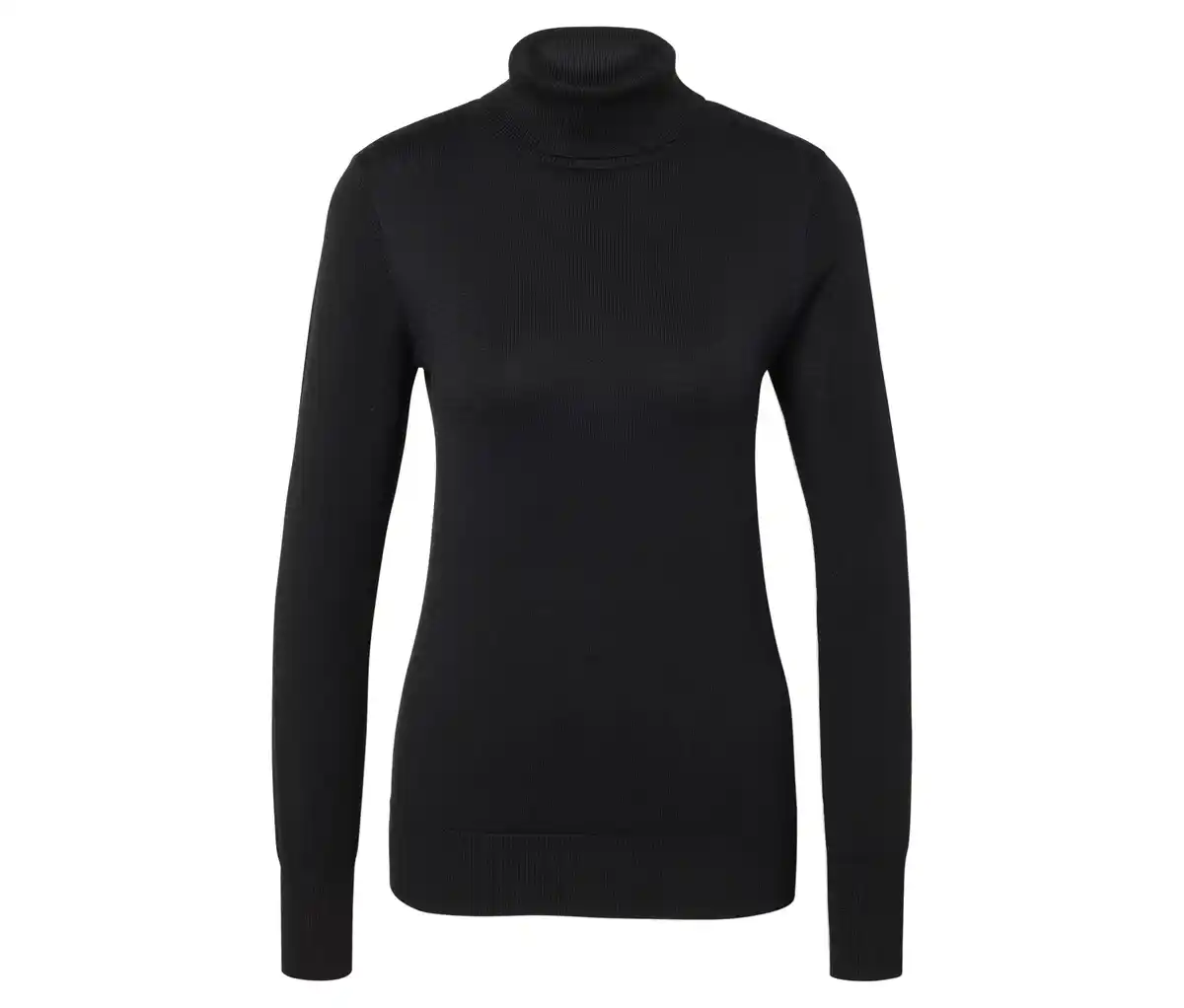 Bild 1 von Feinstrick-Rollkragenpullover, schwarz