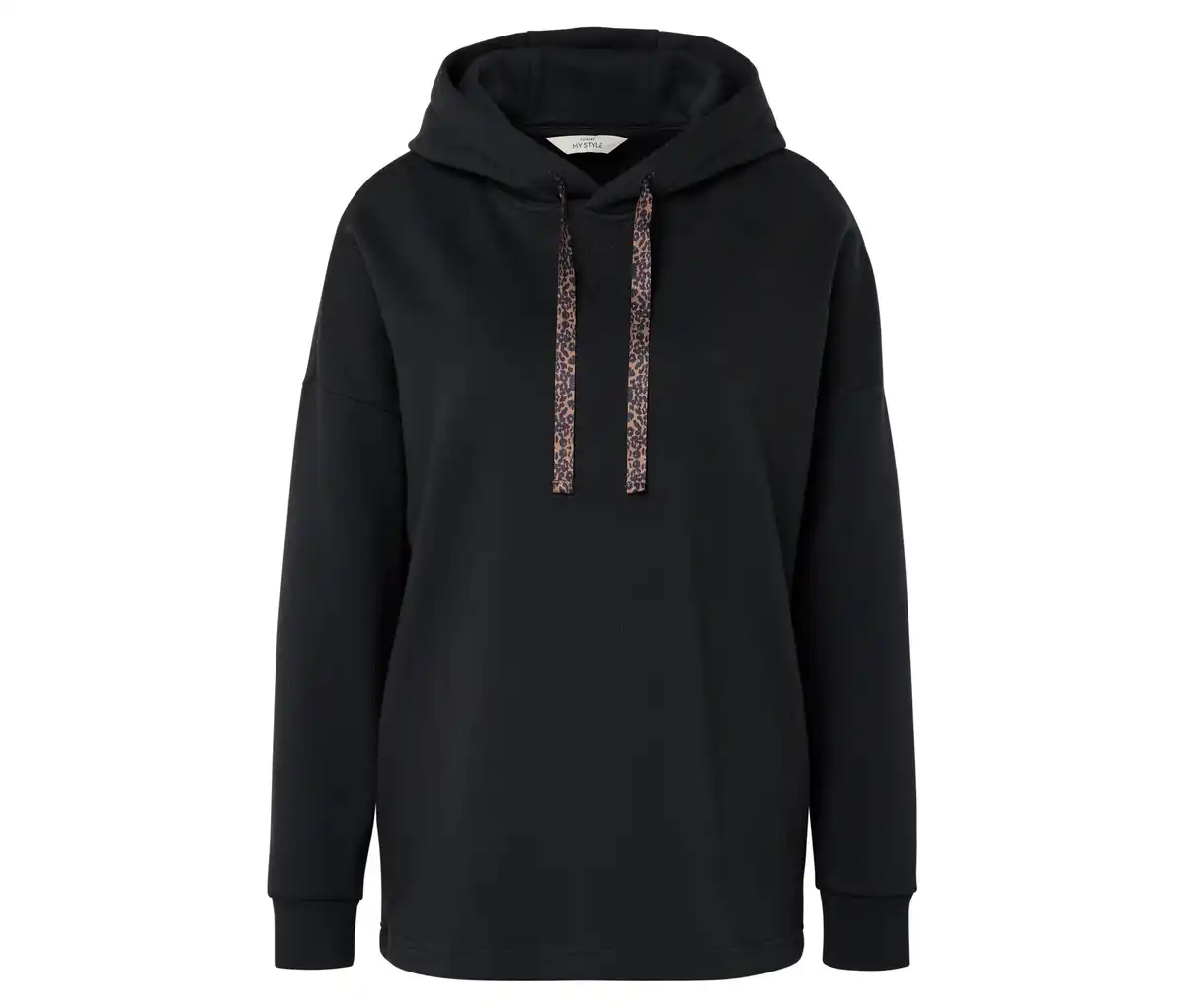 Bild 1 von Langes Kapuzensweatshirt, schwarz