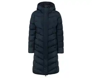 Steppmantel mit Kapuze, dunkelblau