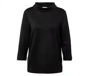 Sweatshirt mit Stehkragen, schwarz