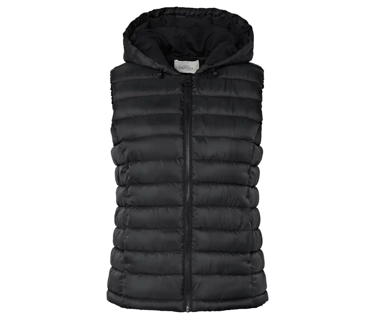 Bild 1 von Steppweste mit Kapuze, schwarz