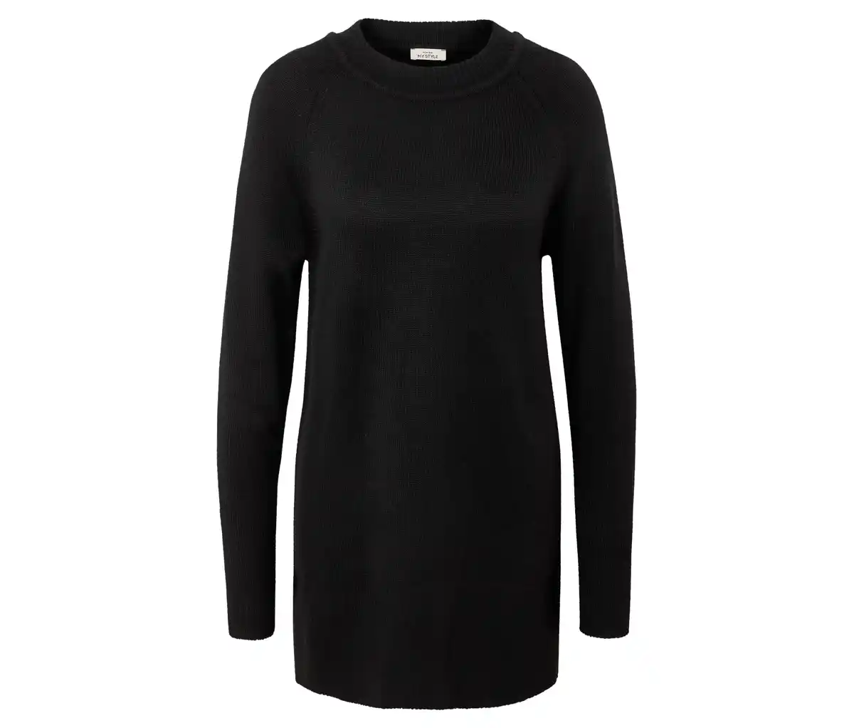 Bild 1 von Langer Strickpullover, schwarz