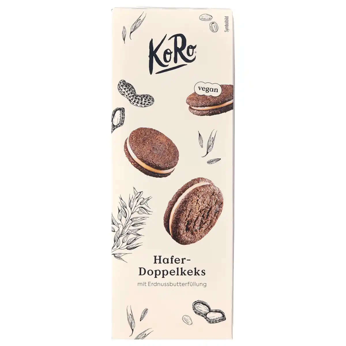 Bild 1 von KoRo Hafer-Doppelkeks Erdnussfüllung vegan 180g